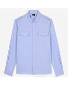 Chemise chevron bleu clair