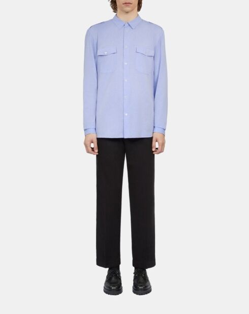 Chemise chevron bleu clair