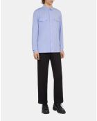 Chemise chevron bleu clair