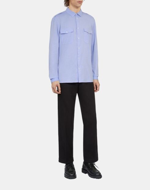 Chemise chevron bleu clair