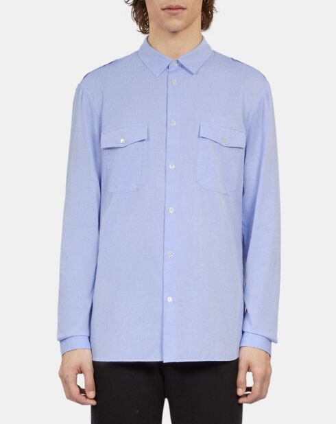 Chemise chevron bleu clair