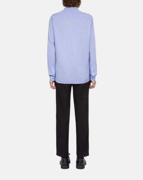 Chemise chevron bleu clair