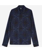 Chemise imprimée bleue