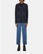 Chemise imprimée bleue