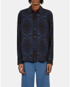 Chemise imprimée bleue