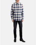 Surchemise à carreaux bleus et verts