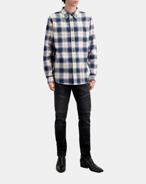 Surchemise à carreaux bleus et verts