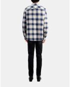 Surchemise à carreaux bleus et verts