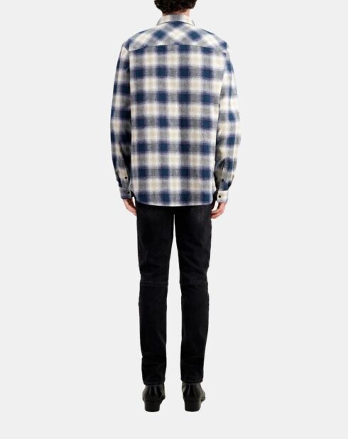 Surchemise à carreaux bleus et verts