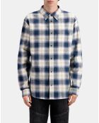 Surchemise à carreaux bleus et verts