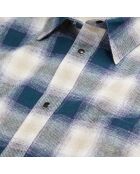 Surchemise à carreaux bleus et verts