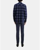 Chemise à carreaux bleu marine