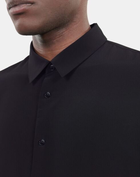 Chemise en soie noire