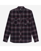 Chemise à carreaux noir et bordeaux