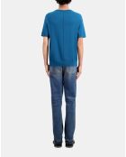 T-shirt Homme bleu en maille