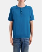 T-shirt Homme bleu en maille