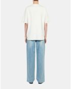 T-shirt avec sérigraphie écru