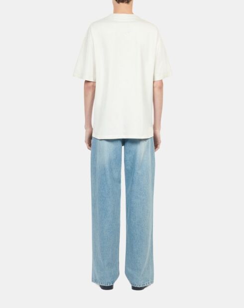 T-shirt avec sérigraphie écru