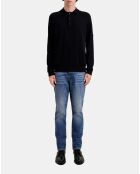 Polo en maille noir