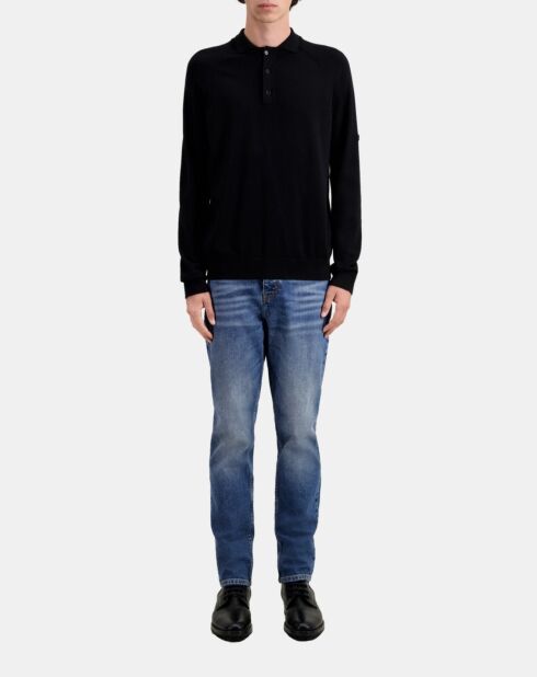 Polo en maille noir