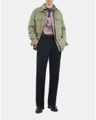 Chemise en denim kaki olive