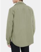 Chemise en denim kaki olive