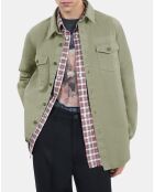 Chemise en denim kaki olive