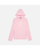 T-shirt manches longues avec sérigraphie rose doux