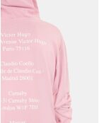 T-shirt manches longues avec sérigraphie rose doux