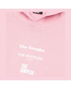 T-shirt manches longues avec sérigraphie rose doux