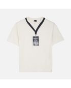 T-shirt avec sérigraphie blanc