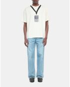 T-shirt avec sérigraphie blanc