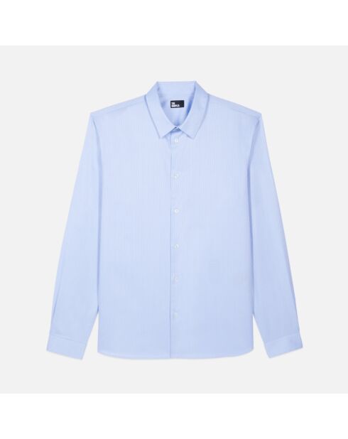 Chemise formelle à rayures chevron bleues