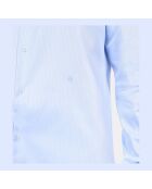 Chemise formelle à rayures chevron bleues