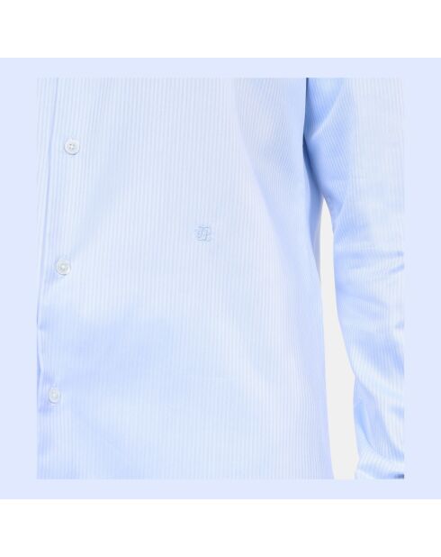 Chemise formelle à rayures chevron bleues