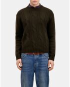 Pull en cachemire vert foncé