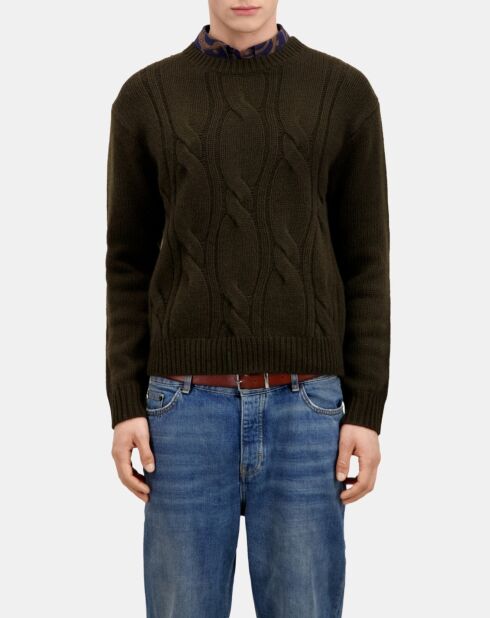 Pull en cachemire vert foncé