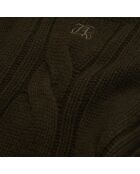 Pull en cachemire vert foncé