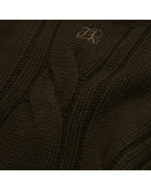 Pull en cachemire vert foncé