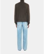 Pull en cachemire kaki