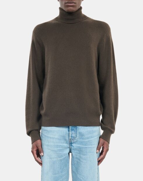 Pull en cachemire kaki