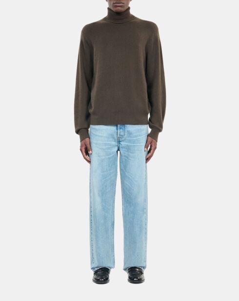 Pull en cachemire kaki