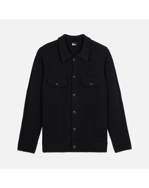 Cardigan en laine noire