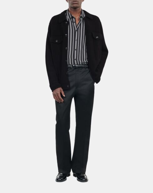 Cardigan en laine noire