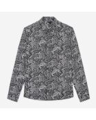 Chemise imprimée noire et blanche