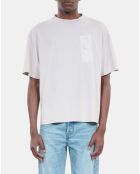 T-shirt avec sérigraphie gris