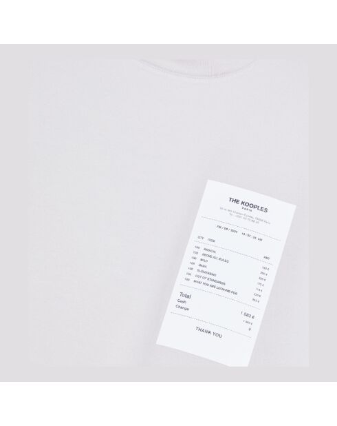 T-shirt avec sérigraphie gris