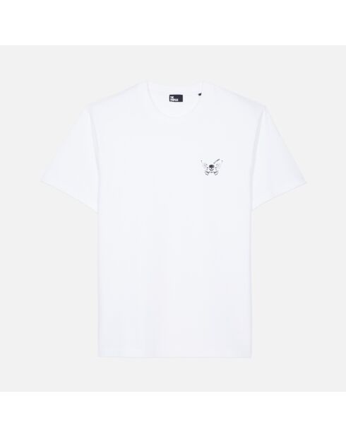 T-shirt avec broderie blanc