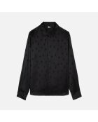 Chemise jacquard avec étoiles noire