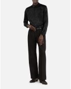 Chemise jacquard avec étoiles noire